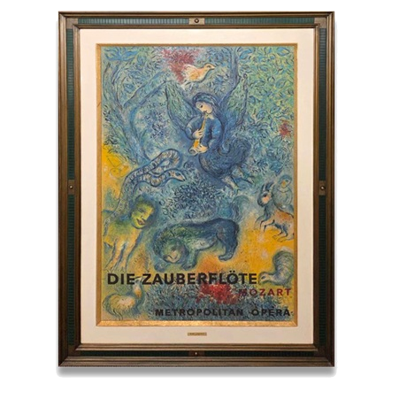 シャガール　魔笛　リトポスター　ソルリエ版